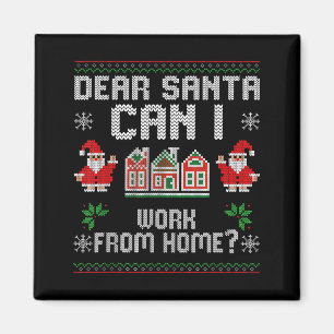 Aimant Drôle Cher Père Noël Puis-Je Travailler De La Mais