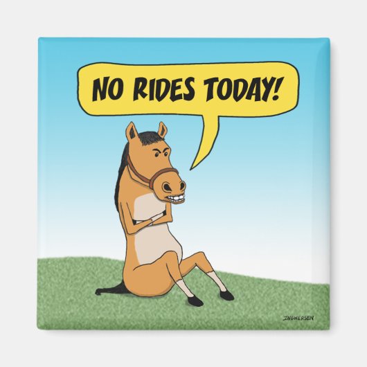 Aimant Drôle cheval en colère (Devant)