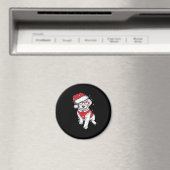 Aimant Drôle chien de Noël Pyjamas cadeau pour les Amoure (In Situ (Lave-vaisselle))