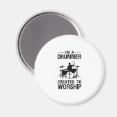 Aimant Drôle Christian Drummer Art Pour Hommes Femmes Dru (Recto/Verso)