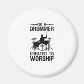 Aimant Drôle Christian Drummer Art Pour Hommes Femmes Dru (Devant)