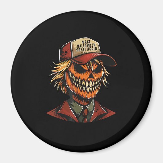 Aimant Drôle Citrouille de Trumpkin Squelette faire Hallo (Devant)