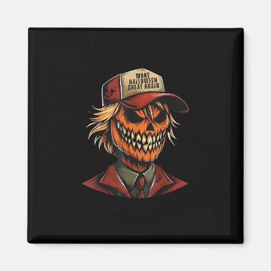 Aimant Drôle Citrouille de Trumpkin Squelette faire Hallo (Devant)