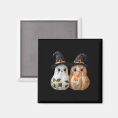 Aimant Drôle Citrouille fantôme mignon Halloween Patchwor (Recto/Verso)