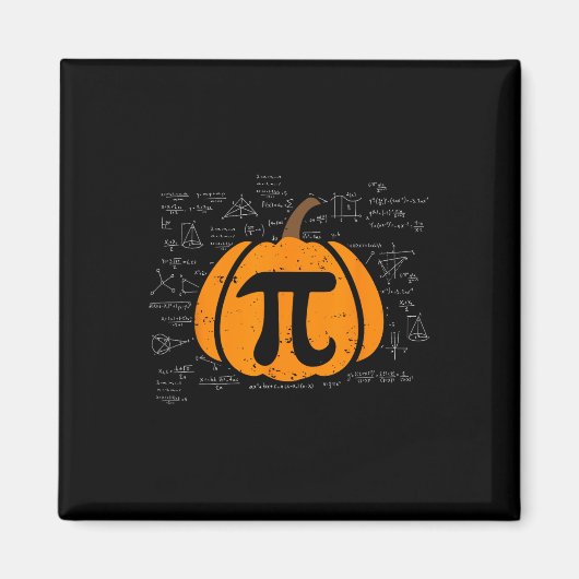 Aimant Drôle Citrouille Pie Math Enseignant Halloween Tha (Devant)