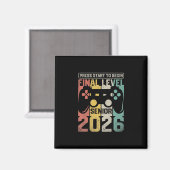 Aimant Drôle Cl de 2026 Gamer Senior 2026 Conceptions (Recto/Verso)