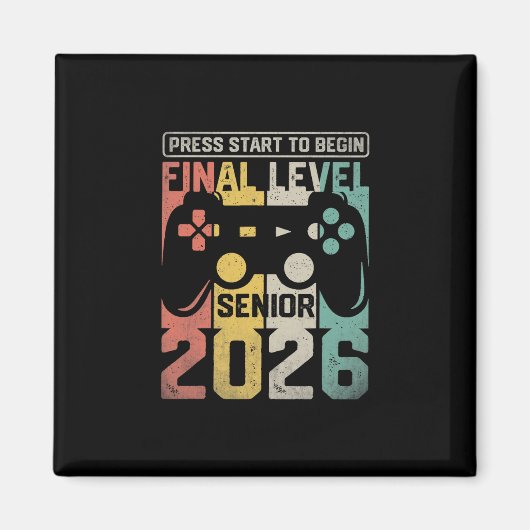 Aimant Drôle Cl de 2026 Gamer Senior 2026 Conceptions (Devant)