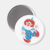 Aimant drôle clown bleu (Recto/Verso)