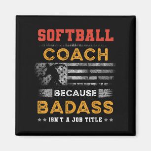 Aimant Drôle Coach Softball Cadeau Pour Hommes, Bad Softb