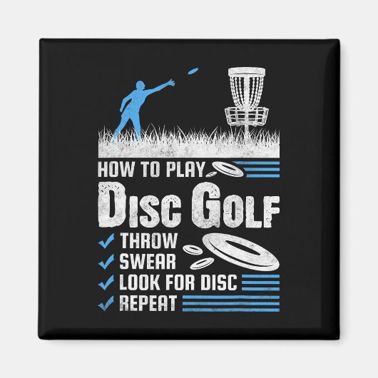 Aimant Drôle Comment Jouer Au Disc Golf (Devant)