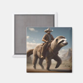 Aimant Drôle Cowboy À Cheval De Fente, (Recto/Verso)