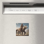 Aimant Drôle Cowboy À Cheval De Fente, (In Situ (Lave-vaisselle))