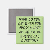 Aimant Drôle Croisant une Blague avec une Question (Recto/Verso)
