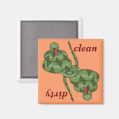 Aimant Drôle Cute Snake Lover Cuisine Lave-vaisselle (Recto/Verso)