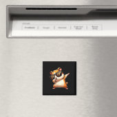 Aimant Drôle Dab Animal Dancing Dabbing Hamster meme (In Situ (Lave-vaisselle))