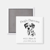 Aimant Drôle Dalmatien Chien d'affaires (Recto/Verso)
