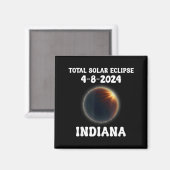 Aimant Drôle Dans Éclipse Totale de Soleil Deux Fois Dans (Recto/Verso)