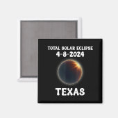 Aimant Drôle Dans Éclipse Totale de Soleil Deux Fois Dans (Recto/Verso)