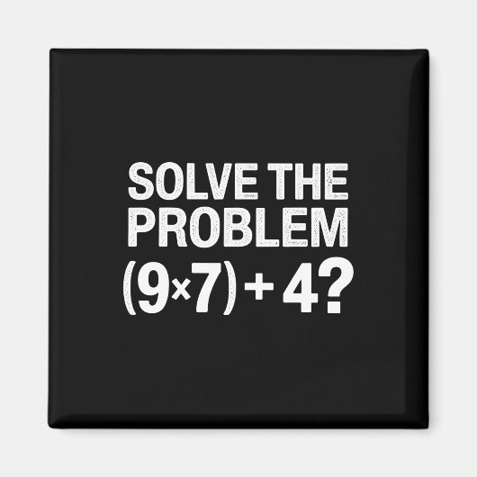 Aimant Drôle de 67 Meme Pemdas Prof de maths Brainrot Élé (Devant)