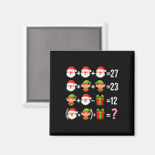 Aimant Drôle de 67 Meme Santa Prof de Maths Noël Six Sept (Recto/Verso)