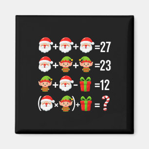 Aimant Drôle de 67 Meme Santa Prof de Maths Noël Six Sept