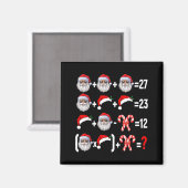 Aimant Drôle de 67 Mème Santa Sapin de Noël Prof de Maths (Recto/Verso)