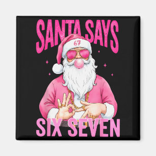 Aimant Drôle de 67 Santa dit Six Sept Noël Meme Xmas