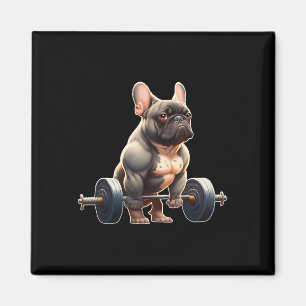 Aimant Drôle de Bodybuilding de Bouledogue Français Gym F