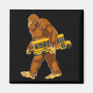 Aimant Drôle de conducteur de bus Bigfoot Sasquatch Amour
