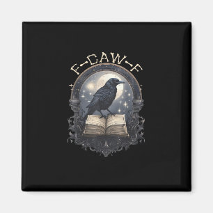 Aimant Drôle de corbeau F-Caw-F disant graphique rétro cl