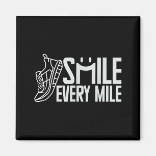 Aimant Drôle de coureur courant sourire chaque mile graph