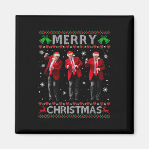 Aimant Drôle de danse Trump Joyeux Noël Sweat de Noël lai