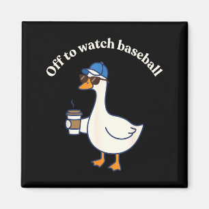 Aimant Drôle de départ pour regarder le baseball stupide