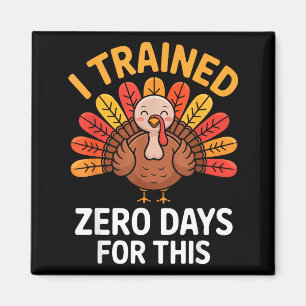 Aimant Drôle de Dinde disant Thanksgiving Trot Je me suis