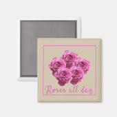 Aimant Drôle de dire sur les roses et l'amour (Recto/Verso)