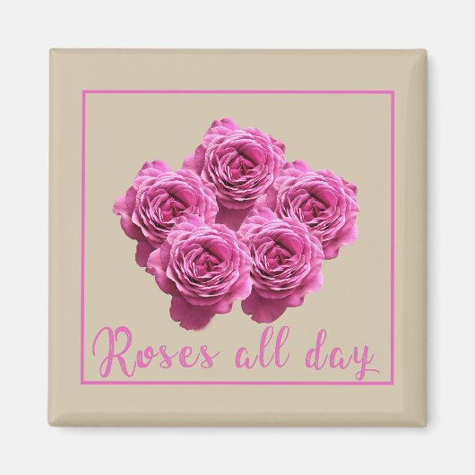 Aimant Drôle de dire sur les roses et l'amour (Devant)