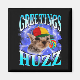 Aimant Drôle de Gen Z Gen Alpha Argot Chat Mème Salutatio