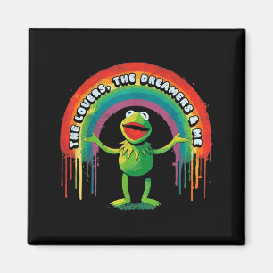 Aimant Drôle de grenouille arc-en-ciel rétro Connection L
