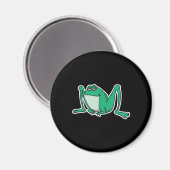 Aimant drôle de grenouille dopée (Recto/Verso)