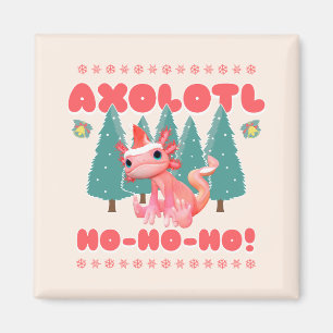 Aimant Drôle de Joyeux Noël Axolotl Ho-Ho-Ho !