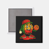 Aimant Drôle de la pastèque de base-ball de la pastèque D (Recto/Verso)