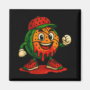 Aimant Drôle de la pastèque de base-ball de la pastèque D