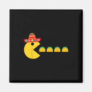 Aimant Drôle de manger des tacos fiesta Cinco De Mayo Mex