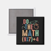 Aimant Drôle de maths 67 mème six sept garçon fille ensei (Recto/Verso)