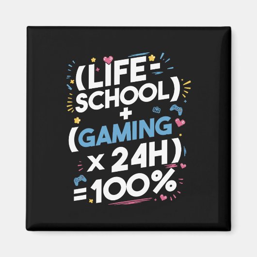 Aimant Drôle de maths pour gamers adolescents – Formule 1 (Devant)