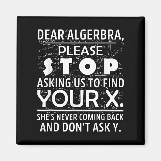 Aimant Drôle de maths pour les amateurs de maths Nerd Ner (Devant)