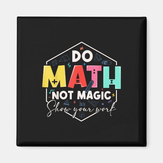 Aimant Drôle de maths retour à l'école fais des maths pas (Devant)
