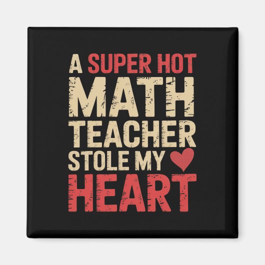 Aimant Drôle de maths Une super prof de maths m'a volé mo (Devant)