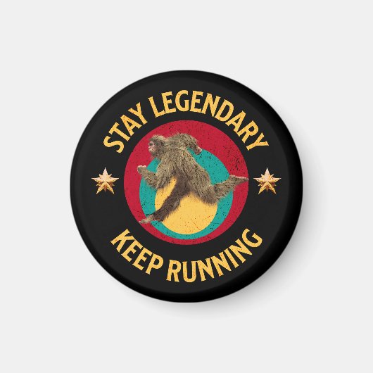 Aimant Drôle de motivation de course de Bigfoot (Devant)