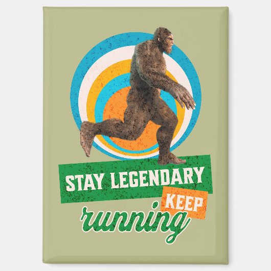 Aimant Drôle de motivation de course de Bigfoot (Recto)